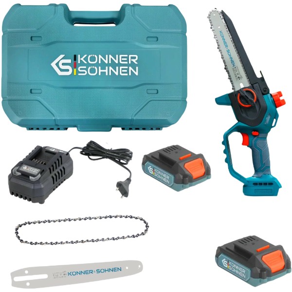 Фото - Ланцюгова пила акумуляторна Konner&Sohnen KSMCS20V-8CASEPLUS